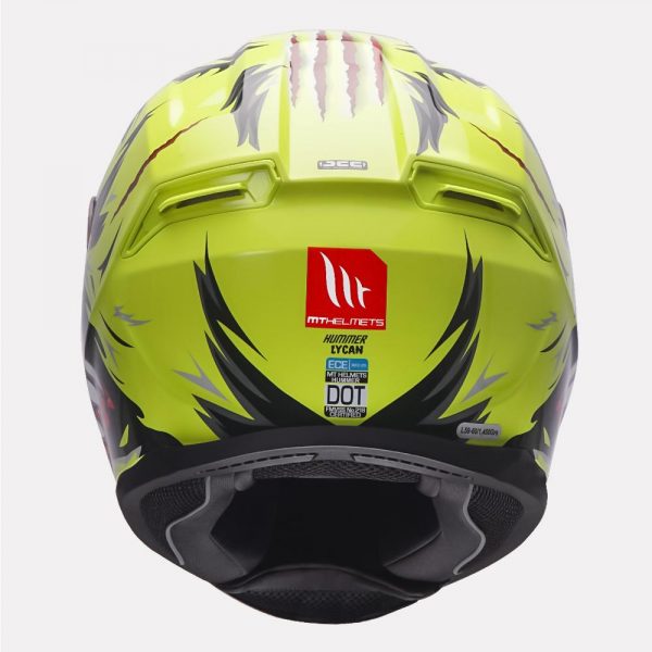 MT Helmet Hummer Lycan Gloss Fluorescent Yellow - Roadies The